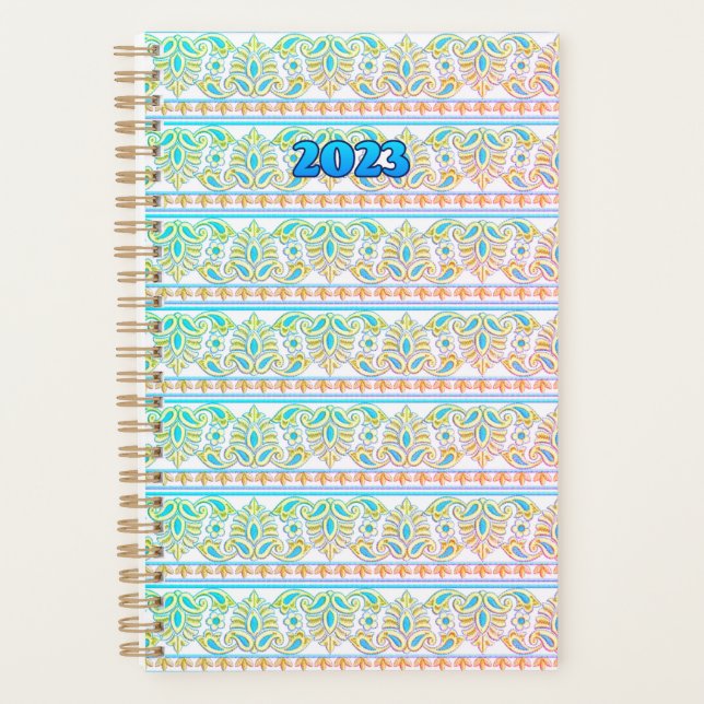 Pastel Embroidery Beautifully Boho 2023 Planner (Front)