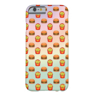 Pastel Emoji Burger and Fries Barely There iPhone 6 Case