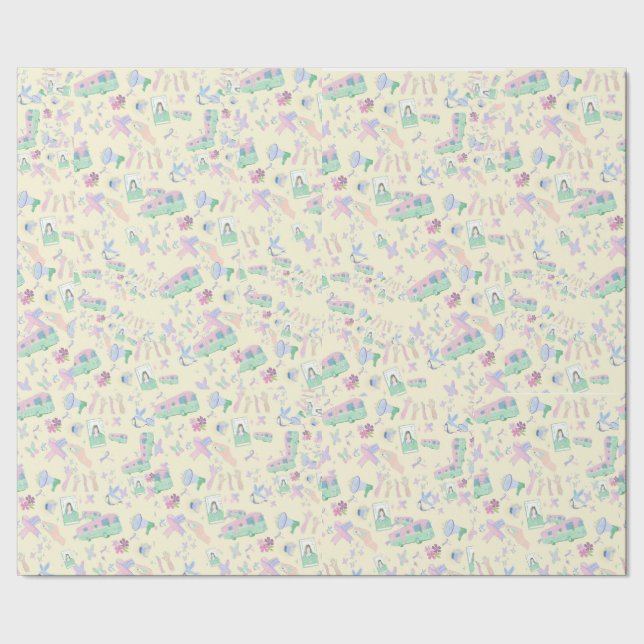 Pastel Empowerment Gift Wrap – Awareness Ribbon (Seam)