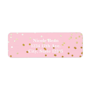 Pastel et Or Pailleté Confettis Points Chic Modern