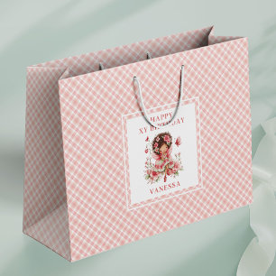 Pastel Fairy Girl Blush Floral Birthday Gift Bags