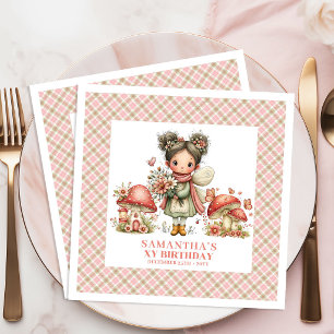 Pastel Fairy Magical Garden Birthday Party Napkins