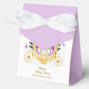 Pastel Fairytale Princess Carriage Baby Shower Favor Box