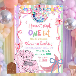Pastel Fancy Haven't slept one bit birthday Invitation