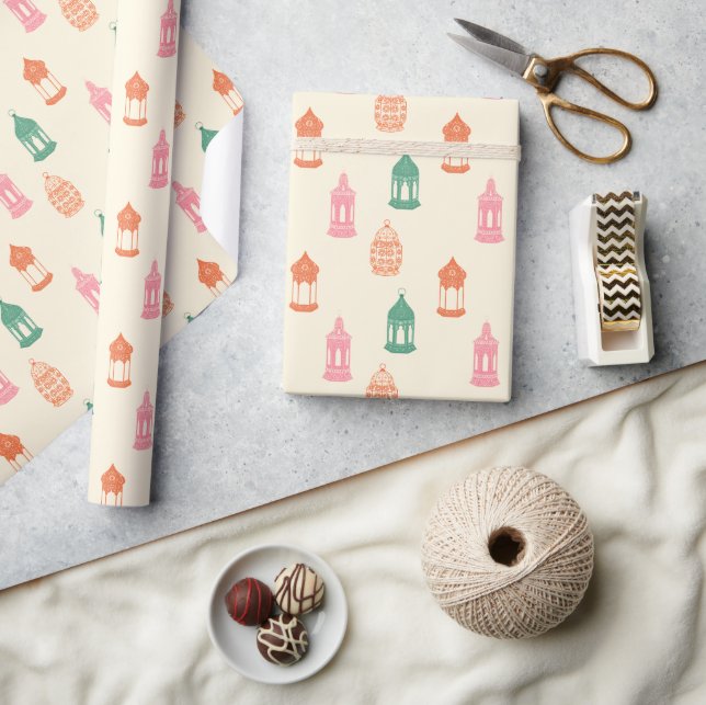 Pastel Fanous Lantern Wrapping Paper (Crafts)