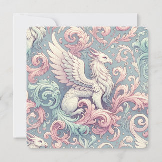Pastel Fantasy Griffin  Invitation