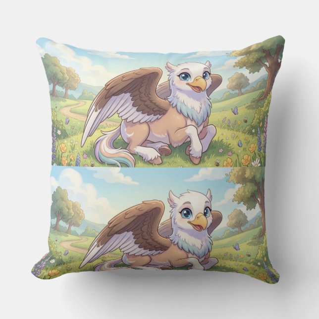 Pastel Fantasy Throw Pillow – Dreaming  (Front)