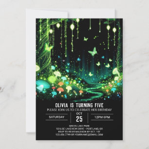 Pastel Fantasy Woodland Digital Birthday Invitation