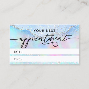 pastel faux glitter texture appointment card