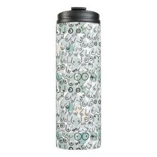 pastel feminist breast thermal tumbler