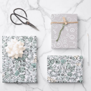 pastel feminist breast wrapping paper sheets