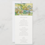 Pastel Fields Mountain Landscape Wedding Menu Card<br><div class="desc">For any further customisation or any other matching items,  please feel free to contact me at yellowfebstudio@gmail.com</div>