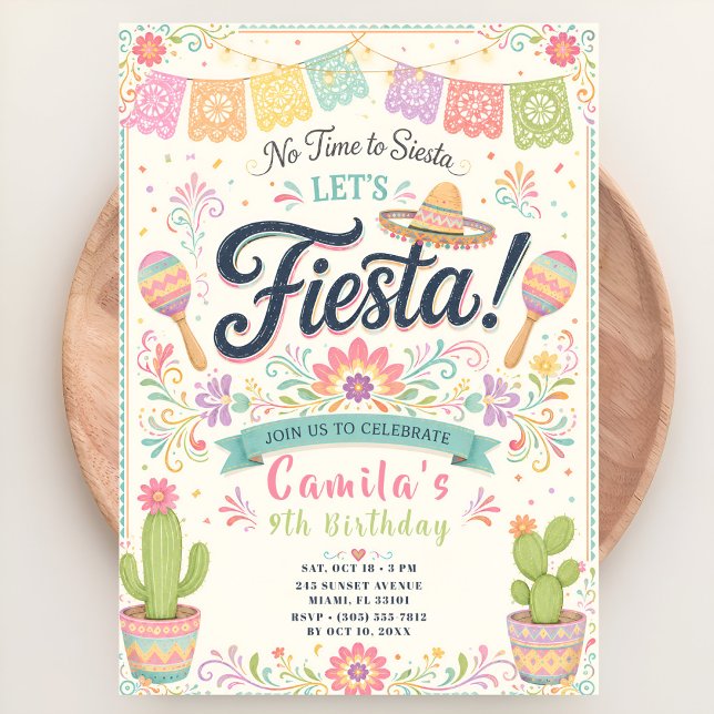Pastel Fiesta Birthday Invitation (Creator Uploaded)
