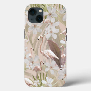 Pastel Flamingo Jungle Love #3 #tropical #wall iPhone 13 Case