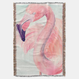 Pastel Flamingo Throw Blanket