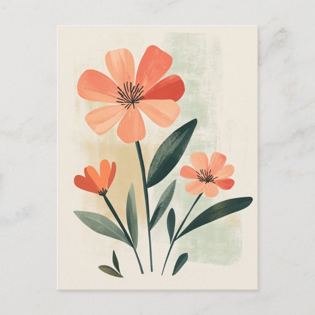 Pastel Flora in Stillness #105 Postcard (Front)