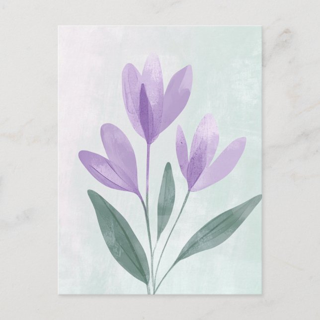 Pastel Flora in Stillness #107 Postcard (Front)