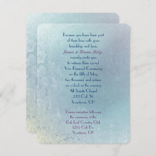 Pastel  Floral Abstract Vow Renewal Invitation