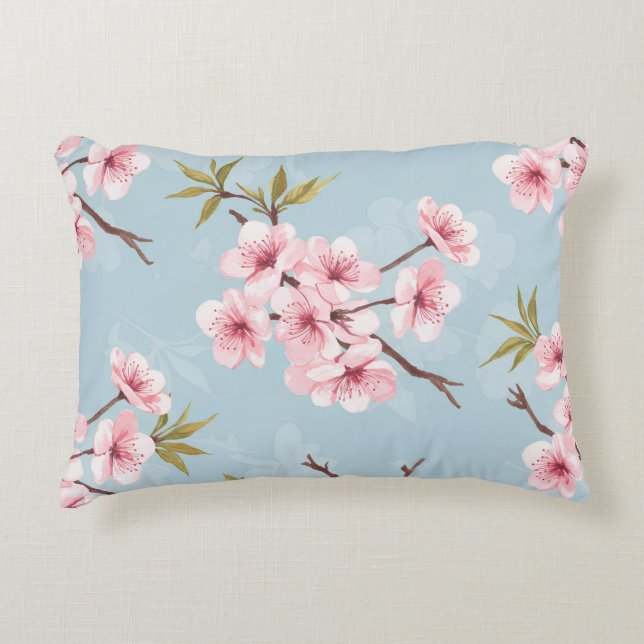 Pastel Floral Bedding Accent Pillow (Front)