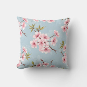 Pastel Floral Bedding Throw Pillow