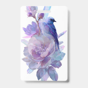 Pastel Floral Bird Name Badge
