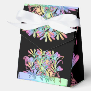 Pastel Floral Black Favour Boxes