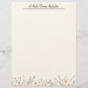 Pastel Floral Border Letterhead