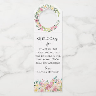 Pastel Floral Bouquet Bottle Tag