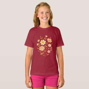 pastel floral bouquet girls ' tshirt - soft