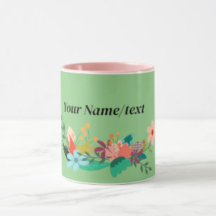 Pastel Floral Design Template, Mug