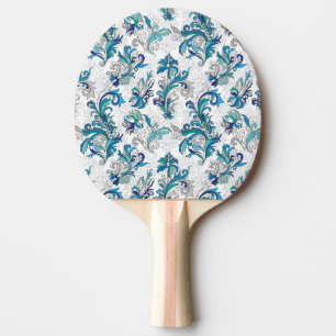 Pastel Floral Doodle Vintage Pattern. Ping Pong Paddle