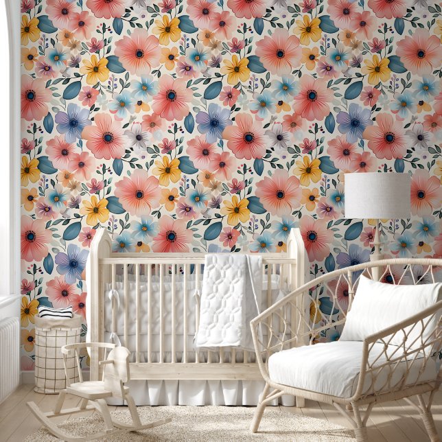 Pastel Floral Fantasy Wallpaper (Kids)