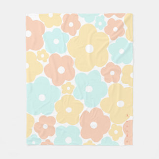 Pastel floral Fleece Blanket