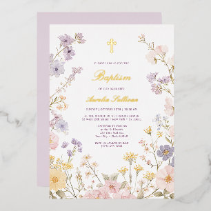 Pastel Floral Frame Baptism