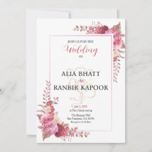 Pastel Floral Frame Indian Wedding
