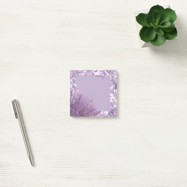 Pastel Floral Frame Post-it Notes (Office)