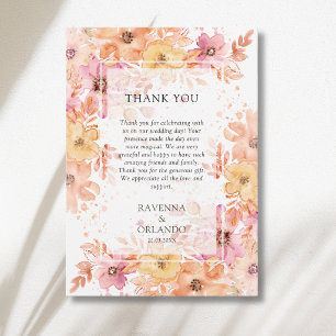 Pastel Floral Garden Botanical Thank You Card