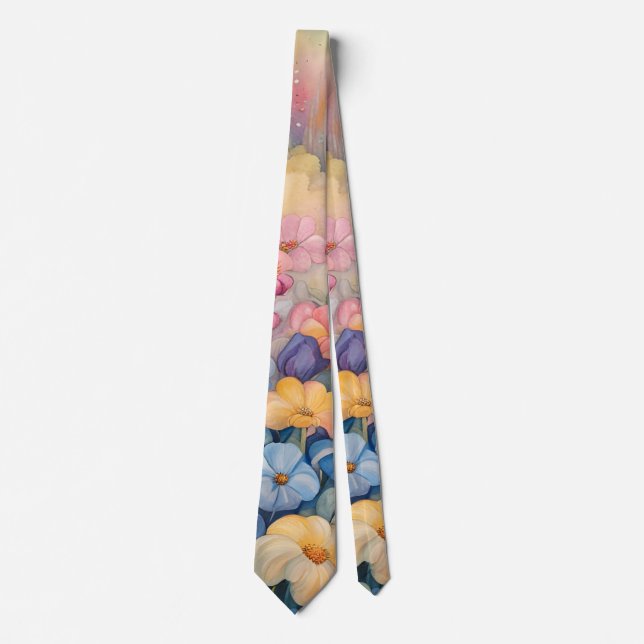 Pastel Floral Garden Tie (Front)