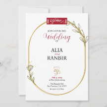 Pastel Floral Geometric Frame Indian Wedding
