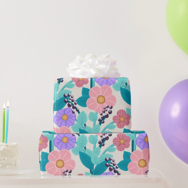 Pastel Floral Gift Wrap (Party Gifts)