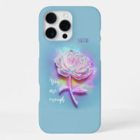 Pastel Floral Inspirational Quote 'You Are Enough'