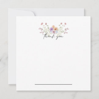 Pastel Floral Merci Carte pour notes