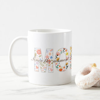 Pastel Floral MOM Sentimental Quote Design Coffee Mug