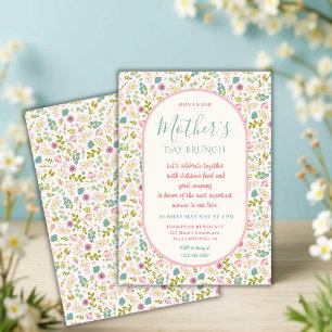 Pastel Floral Mother’s Day Brunch Invitation