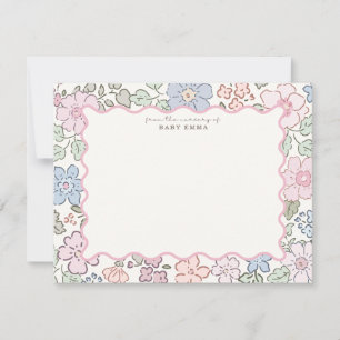Pastel Floral Nursery Frame Note Card