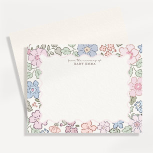 Pastel Floral Nursery Frame Note Card
