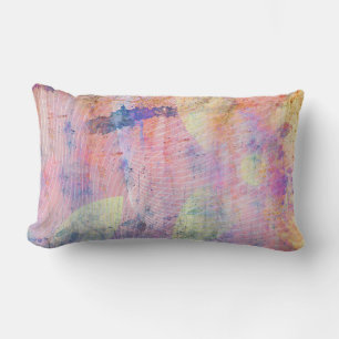 Pastel Floral Painters Delight Lumbar Pillow