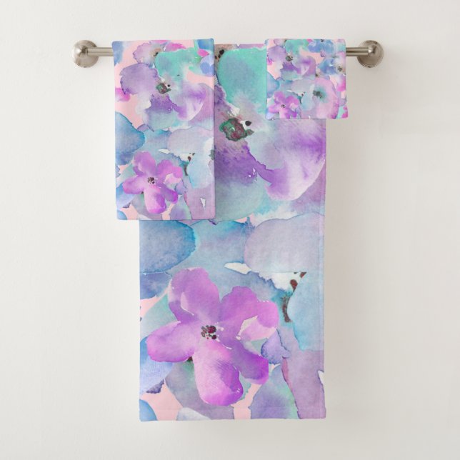 *~* Pastel Floral Pattern Blue Pink FLowers  (En situation)