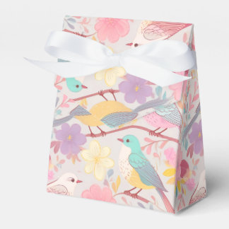 Pastel floral pattern favor box