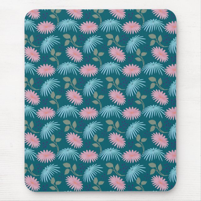 Pastel Floral Pattern  Mouse Pad (Front)